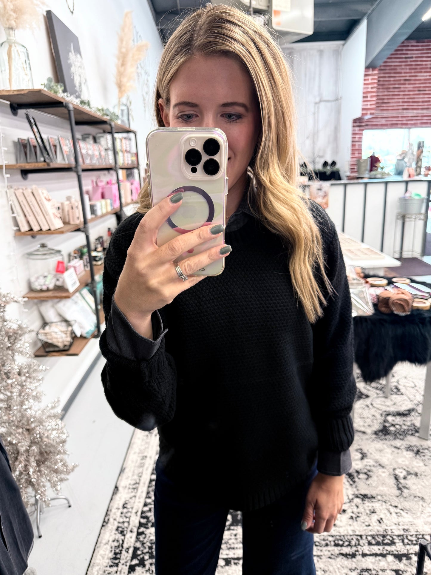 Cozy Textured Knit Sweater