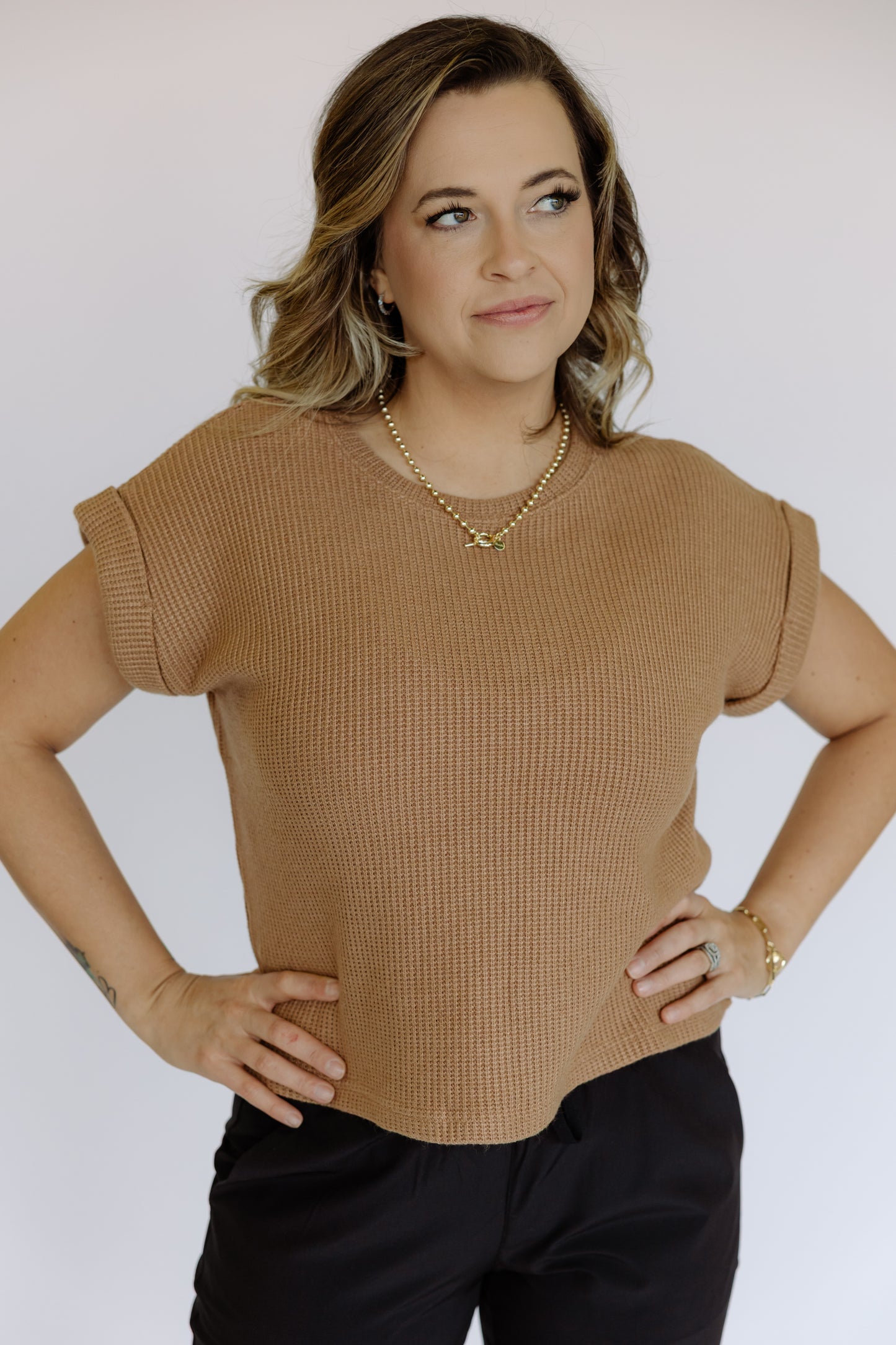 Sari Short Sleeve Crew Neck Sweater!