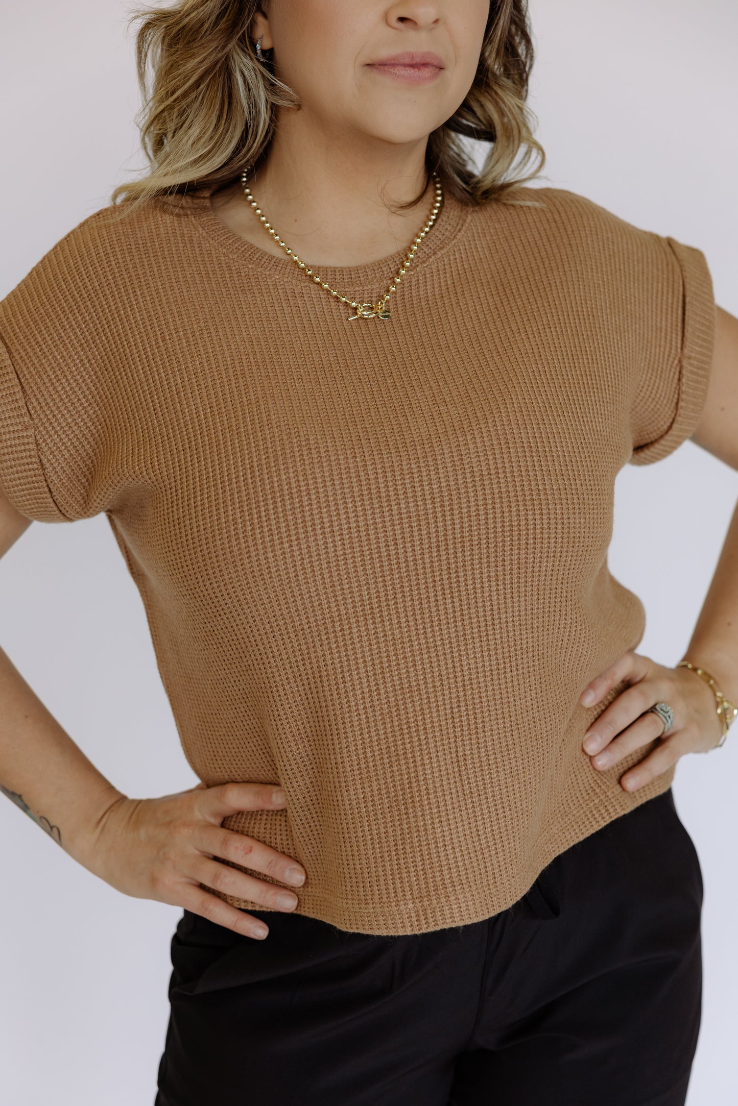 Sari Short Sleeve Crew Neck Sweater!